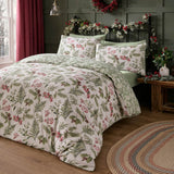 Winter Sprigs Flannelette Brushed Cotton Duvet Cover Set
