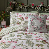 Winter Sprigs Flannelette Brushed Cotton Duvet Cover Set - Winter Sprigs Duvet Cover Set In Green 2