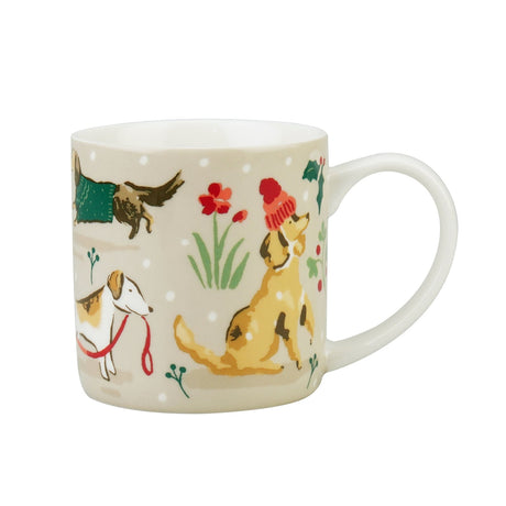 Ulster Weavers Winter Walkies Dog Print Christmas Bone China Mug