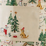 Ulster Weavers Winter Walkies Dog Print Christmas Cotton Apron - Winter Walkies Cotton Apron In Beige 4