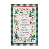 Ulster Weavers Winter Walkies Dog Print Christmas Tea Towel