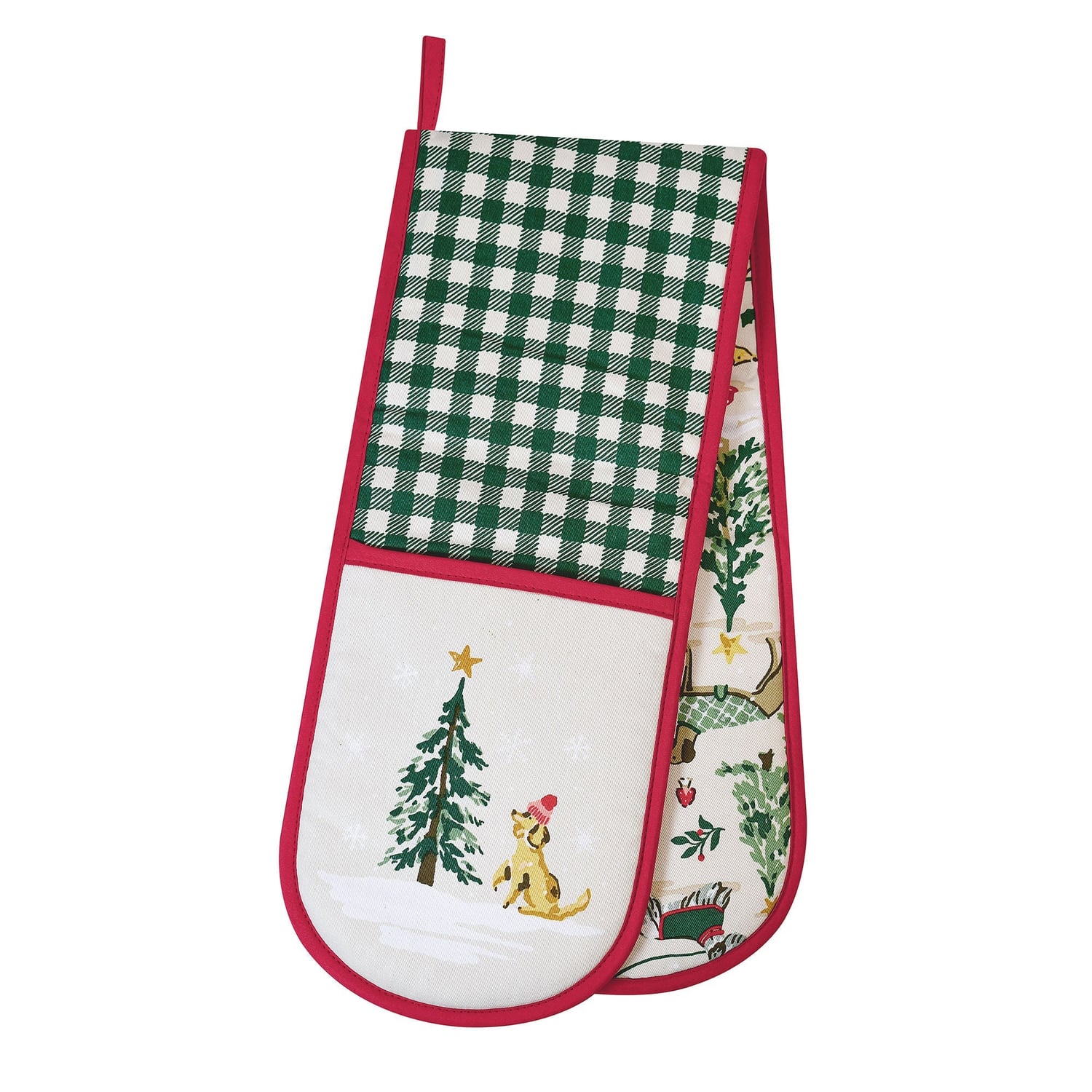 Ulster Weavers Winter Walkies Dog Print Christmas Double Oven Glove