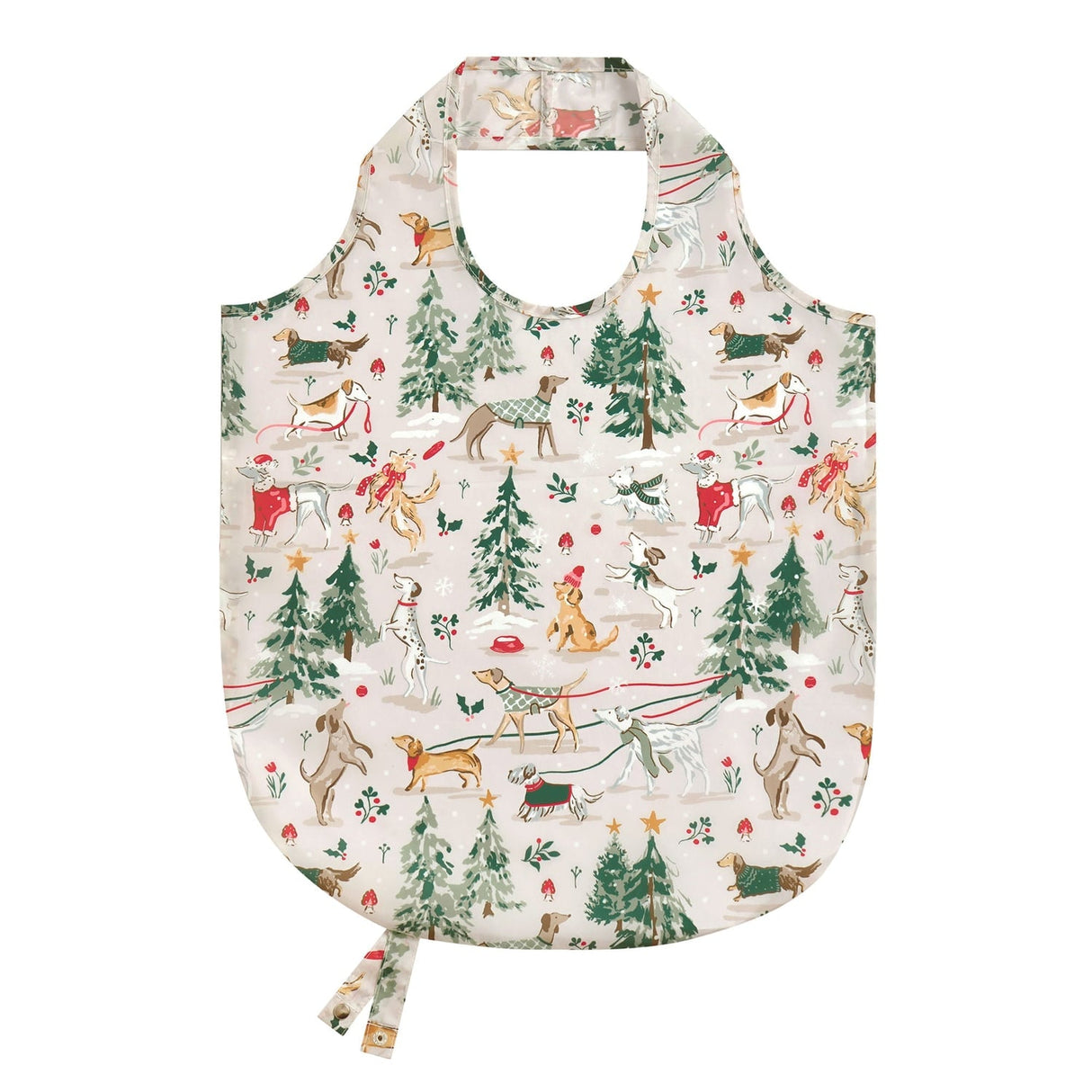 Ulster Weavers Winter Walkies Dog Print Christmas Foldable Tote Bag