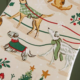 Ulster Weavers Winter Walkies Dog Print Christmas Gauntlet Oven Glove - Winter Walkies Gauntlet Oven Glove In Beige 4