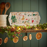 Ulster Weavers Winter Walkies Dog Print Christmas Large Scatter Tray - Winter Walkies Small Serving Tray In Beige 2