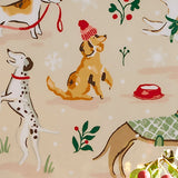 Ulster Weavers Winter Walkies Dog Print Christmas Large Scatter Tray - Winter Walkies Small Serving Tray In Beige 4