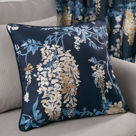 Wisteria Floral 100% Cotton Cushion Cover or Filled 43x43cm