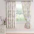 Wisteria Floral Lined Pencil Pleat Curtains - Lilac Thermal Light Filtering
