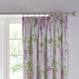 Wisteria Floral Lined Pencil Pleat Curtains - Pink Thermal Light Filtering - Wisteria Pencil Pleat Curtains In Pink 2