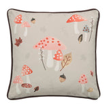 Woodland Dreams Leaf Print Cushion Chocolate 43 x 43cm - Woodland Dreams Cushion In Chocolate 43 X 43Cm 2