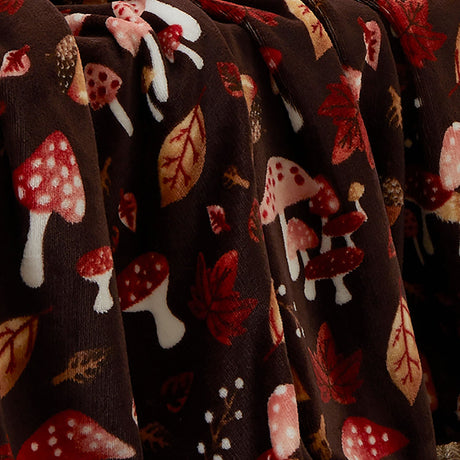 Woodland Dreams Cosy Throw Blanket 120cm x 150cm - Chocolate - Woodland Dreams Throw In Chocolate 120 X 150Cm 3