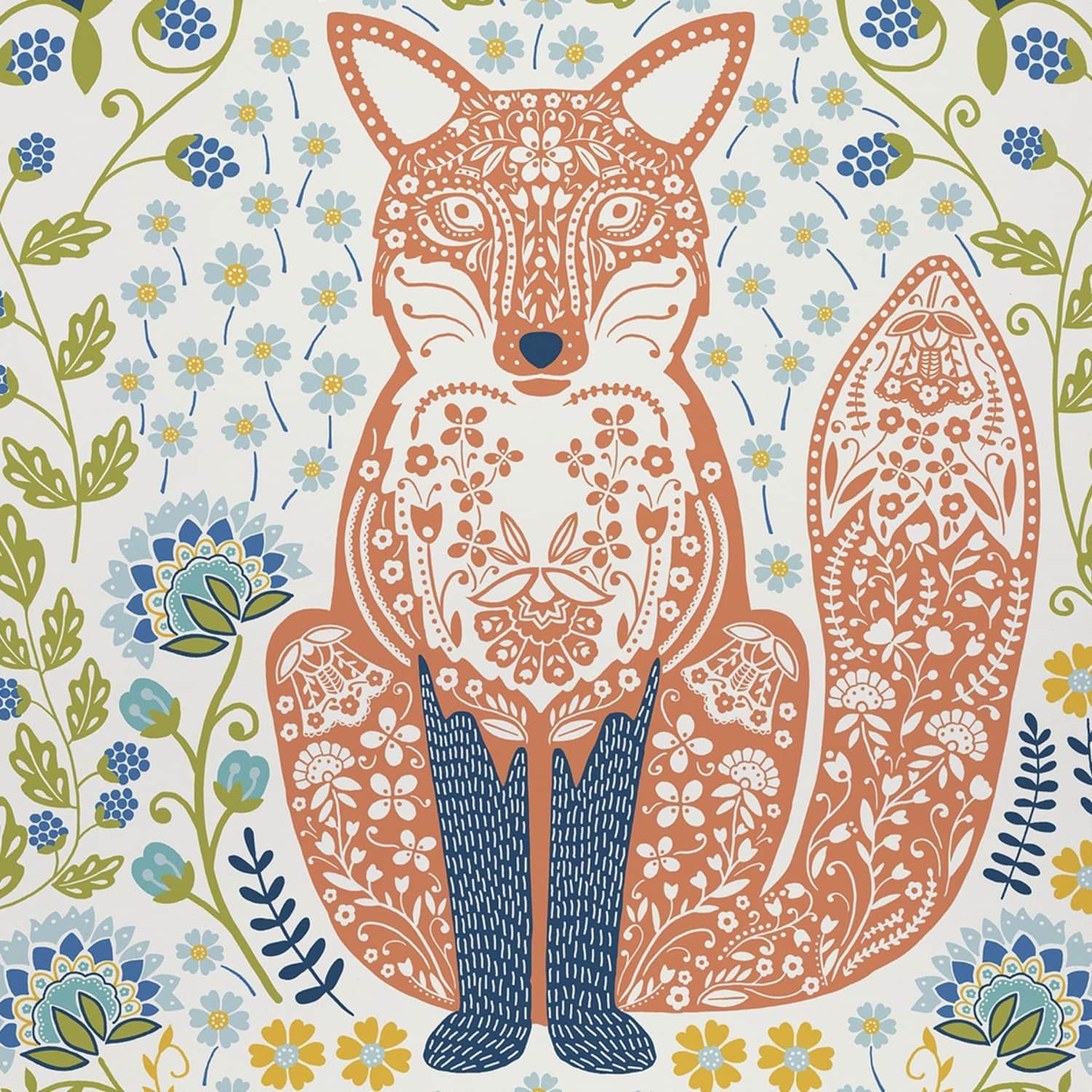 Ulster Weavers Woodland Fox 100% Cotton Tea Towel Green