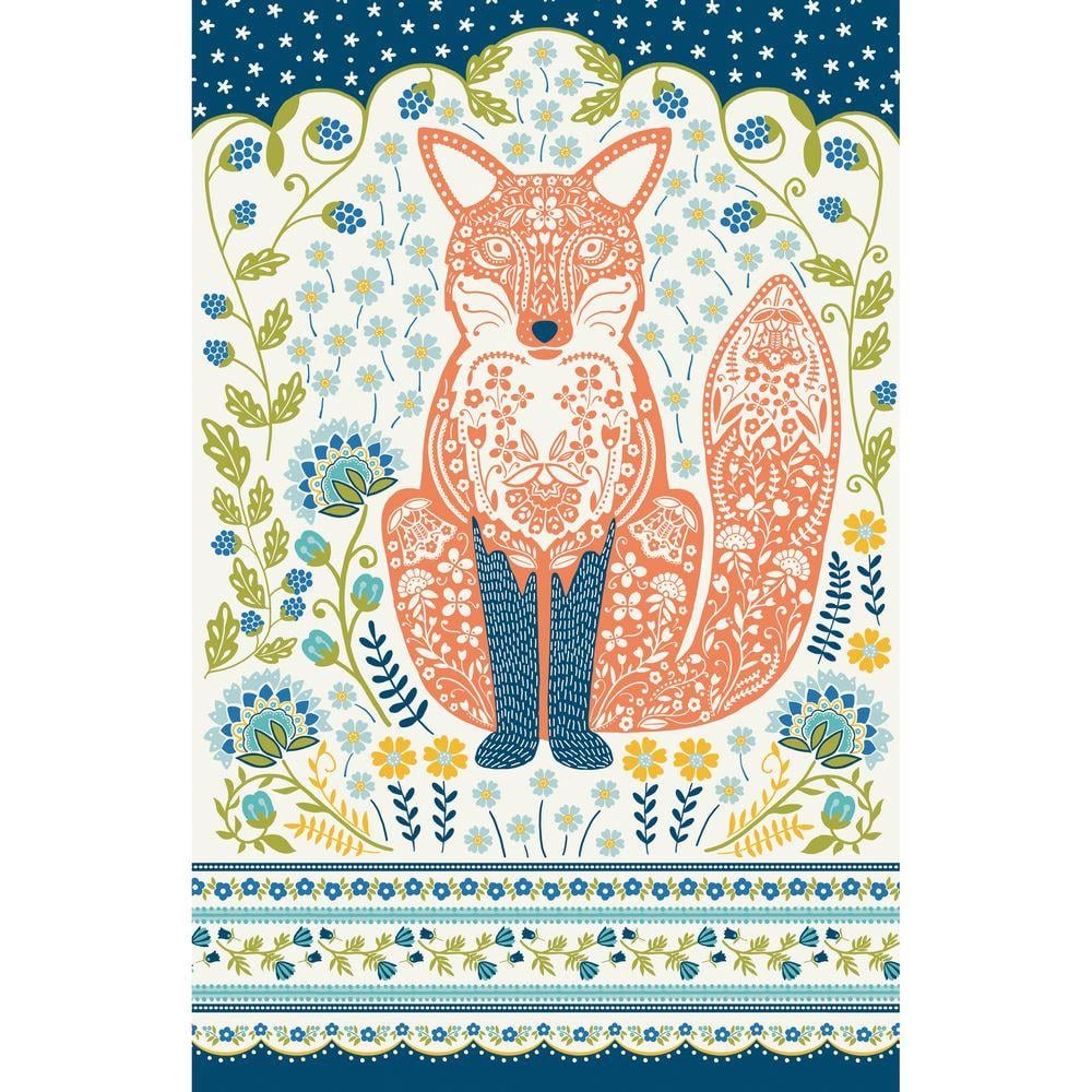 Ulster Weavers Woodland Fox 100% Cotton Tea Towel Green - Woodland Fox Cotton Tea Towel In Green 2