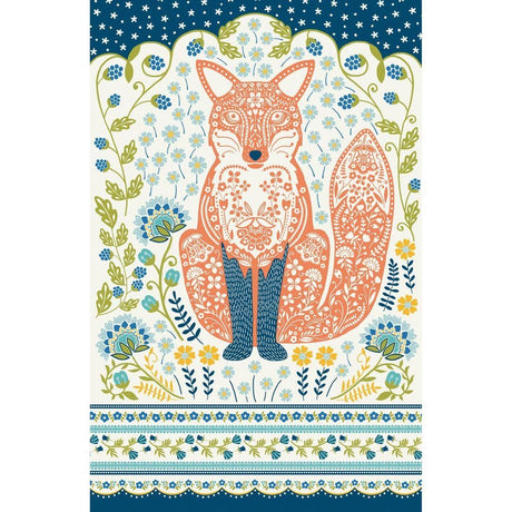 Ulster Weavers Woodland Fox 100% Cotton Tea Towel Green - Woodland Fox Cotton Tea Towel In Green 2