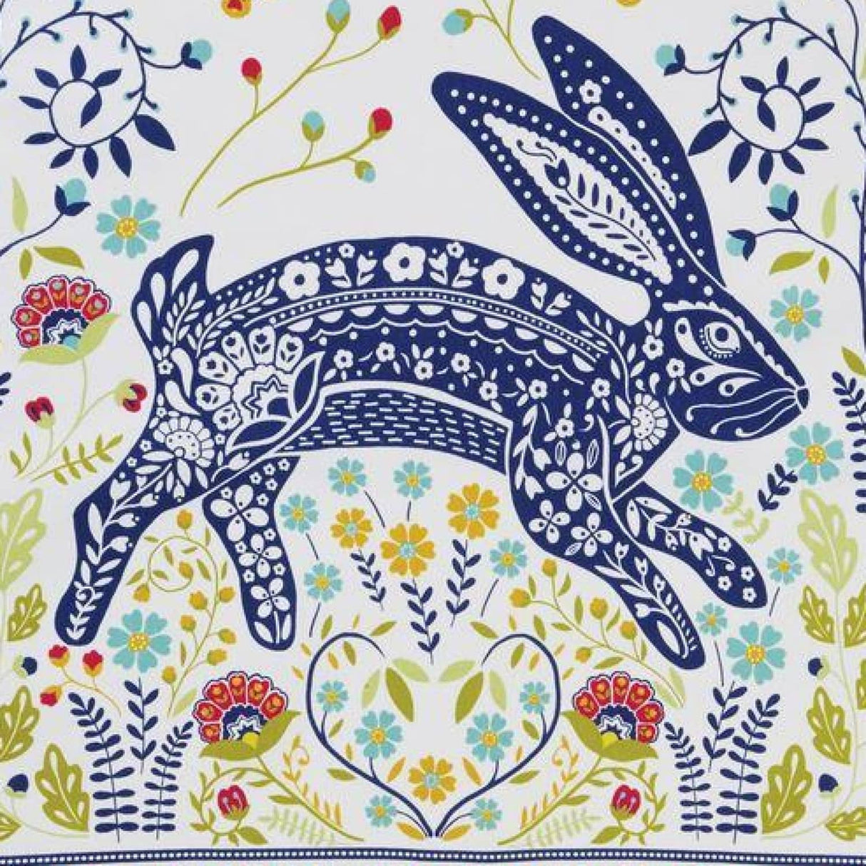 Ulster Weavers Woodland Hare 100% Cotton Tea Towel Blue
