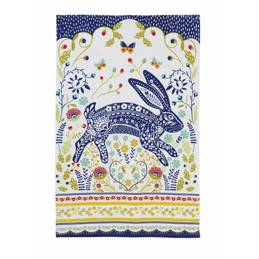 Ulster Weavers Woodland Hare Blue 100% Cotton Tea Towel