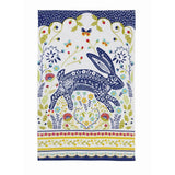 Ulster Weavers Woodland Hare 100% Cotton Tea Towel Blue - Woodland Hare Cotton Tea Towel In Blue 2
