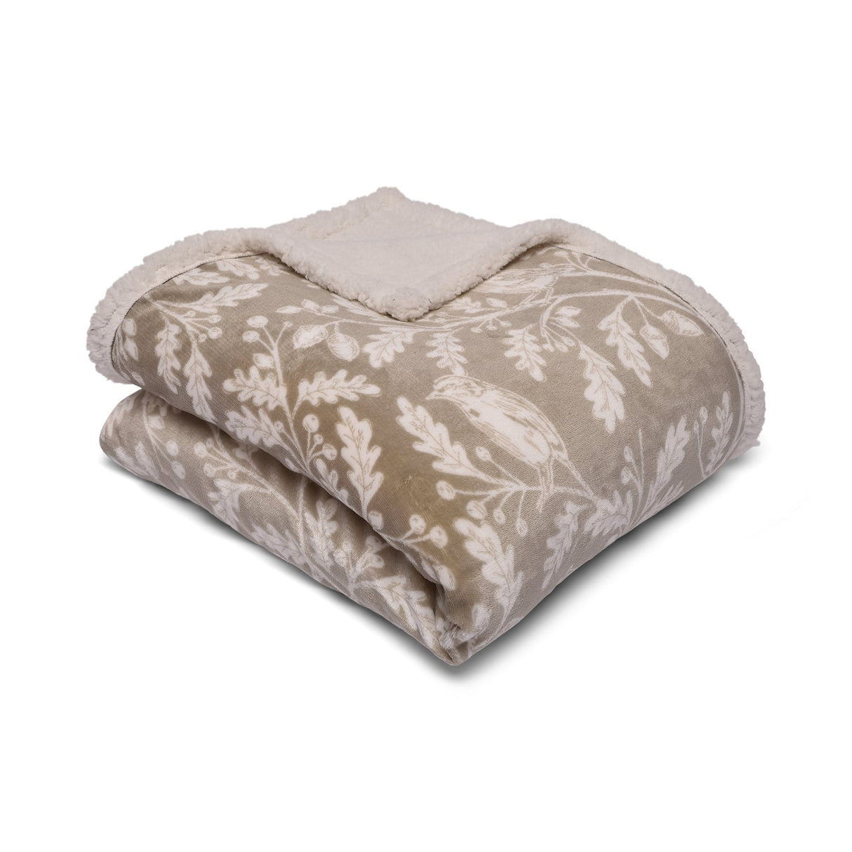 Woodland Owls Cosy Red Reversible Throw – Sage – 150cm x 200cm
