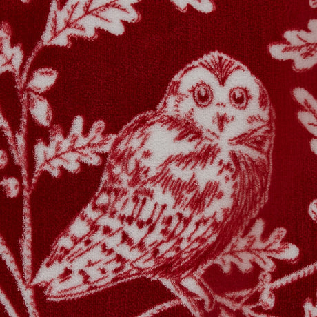 Woodland Owls Cosy Microfibre Duvet Cover Set - Red - Woodland Owls Duvet Cover Set In Red 5