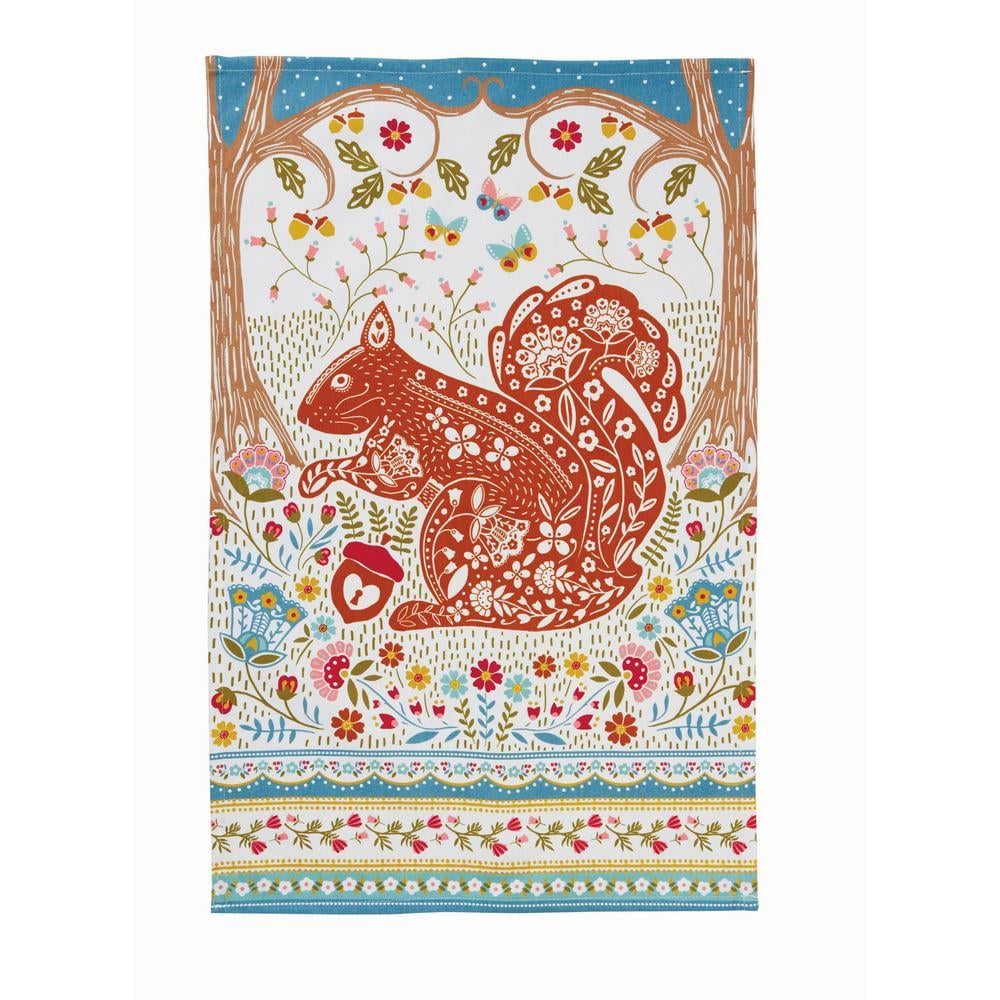 Ulster Weavers Woodland Squirrel Orange 100% Cotton Tea Towel