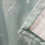 Woodland Trees Eyelet Curtains - Duck Egg Light Filtering - Woodland Trees Eyelet Curtains In Duck Egg 2