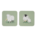Ulster Weavers Woolly Sheep Cosy Coasters 4 Pack - Woolly Sheep Coasters 4 Pack In Green 2
