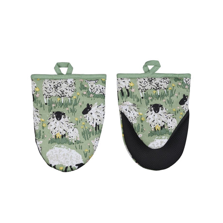 Ulster Weavers Woolly Sheep Cosy Microwave Mitts Pair