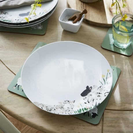 Ulster Weavers Woolly Sheep Cosy Porcelain Dinner Plate - Woolly Sheep Porcelain Dinner Plate In White 2