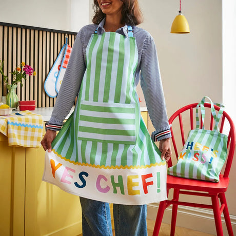 Yes Chef Cotton Apron in Multicolour