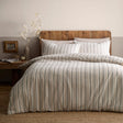 Yarn Dyed Woven 100% Cotton Duvet Cover Set - Natural