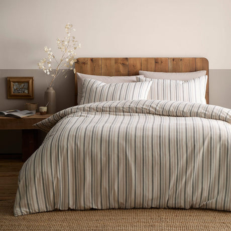 Yarn Dyed Woven 100% Cotton Duvet Cover Set - Natural