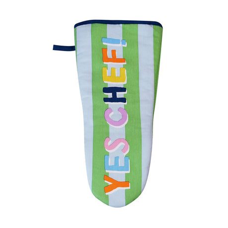 Ulster Weavers Yes Chef 100% Cotton Kitchen Textiles & Accessories - Yes Chef Gauntlet Oven Glove In Multicolour 1