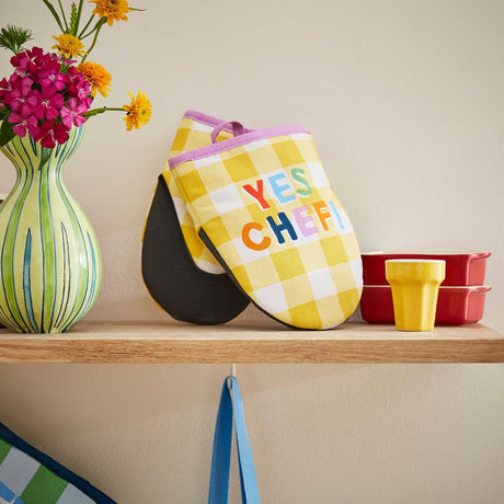 Ulster Weavers Yes Chef 100% Cotton Kitchen Textiles & Accessories - Yes Chef Microwave Mitts Pair In Multicolour 2