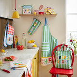 Yes Chef Stripe 100% Cotton Tea Towel Multicolour - Yes Chef Stripe Cotton Tea Towel In Multicolour 3