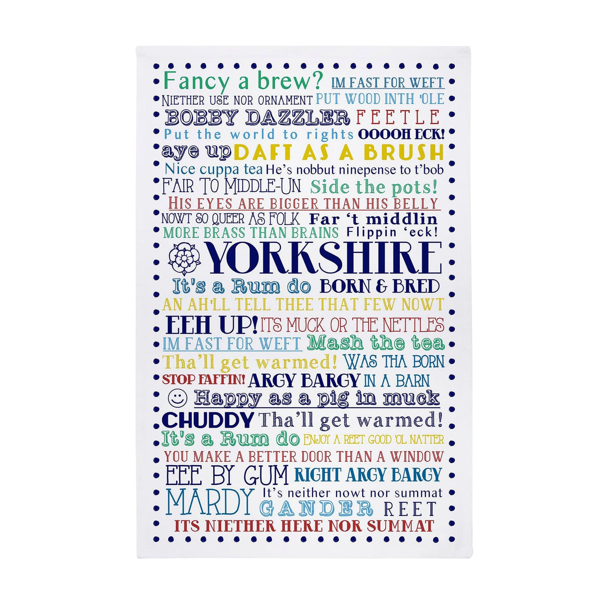 Ulster Weavers Yorkshire Born and Bred 100% Cotton Tea Towel Blue
