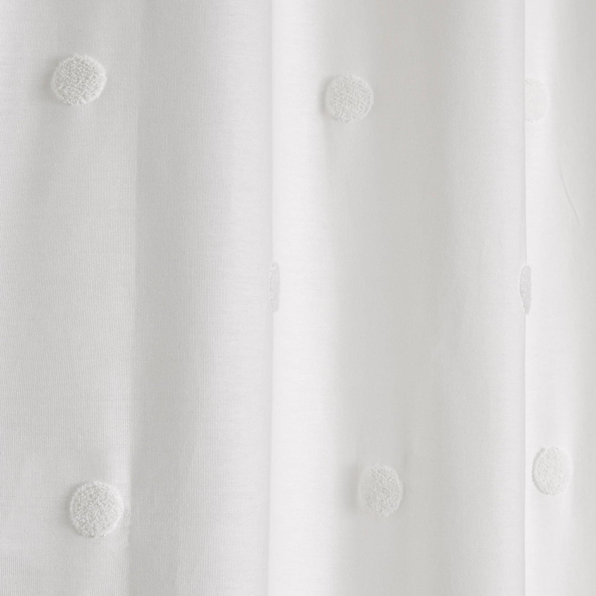 Zara Tufted White Eyelet Curtains Thermal Light Filtering - Zara Eyelet Curtains In White 3
