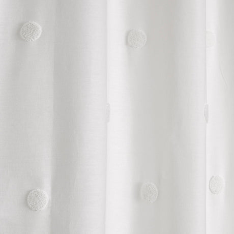 Zara Tufted White Eyelet Curtains Thermal Light Filtering - Zara Eyelet Curtains In White 3