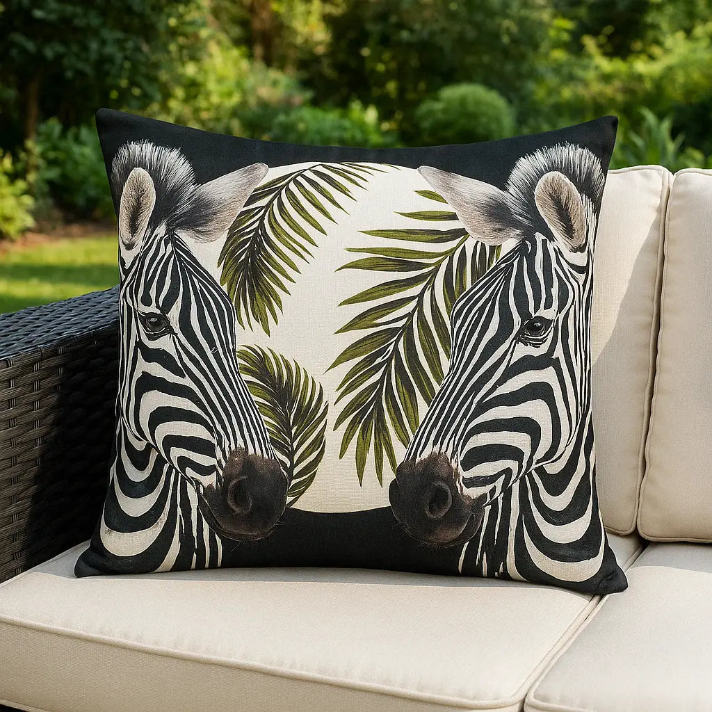 Leopardis Zebra Outdoor Cushion Cover or Filled Cushion