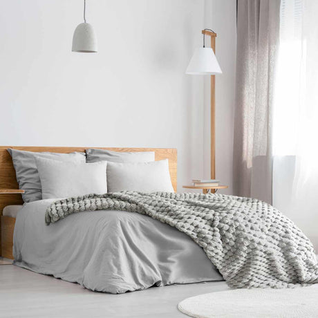 Lush Luxurious Fluffy Faux Rabbit Fur Throw Blanket by Emma Barclay