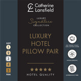 Luxury Hotel Pillows Pair by Catherine Lansfield