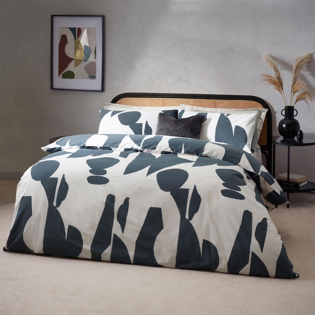 Meta Abstract Rich Dusk Cotton Duvet Cover Bedding Set