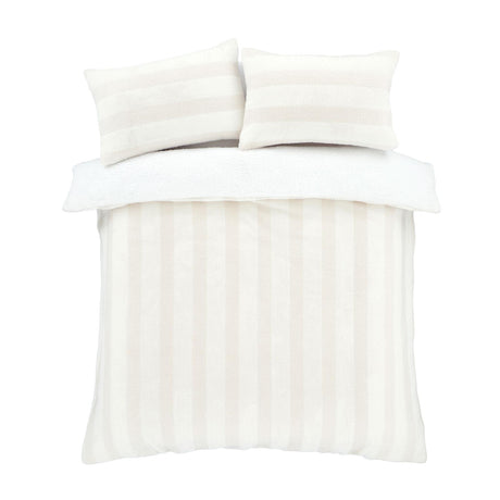 Bianca Cosy Soft Stripe Fur Duvet Cover Set 5