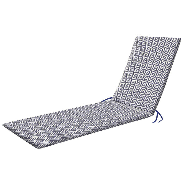 Geometric Blue Water Resistant Lounger Pad - Ideal