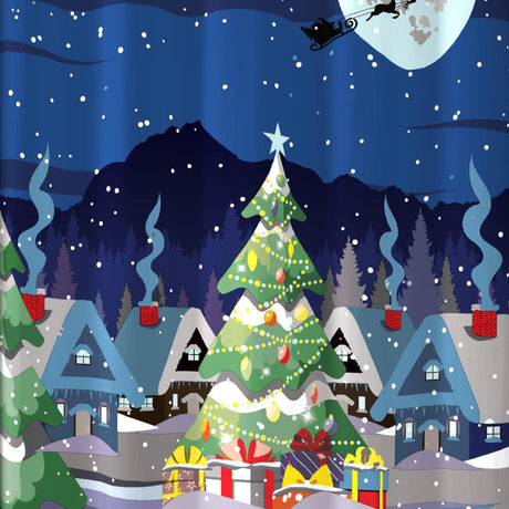 Merry Christmas Eyelet Curtain Panel by Bedlam