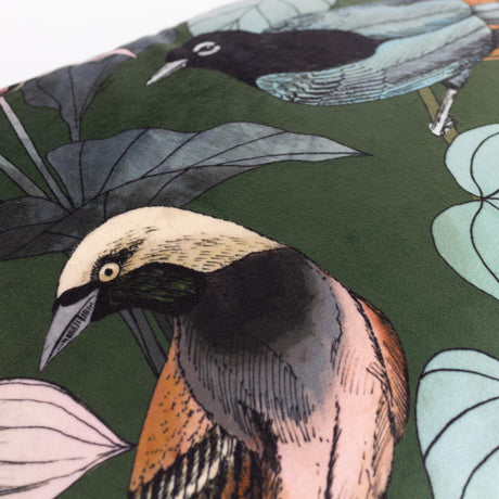 Moriyo Piped Velvet Emerald Cushion Cover 20" x 20" by Wylder