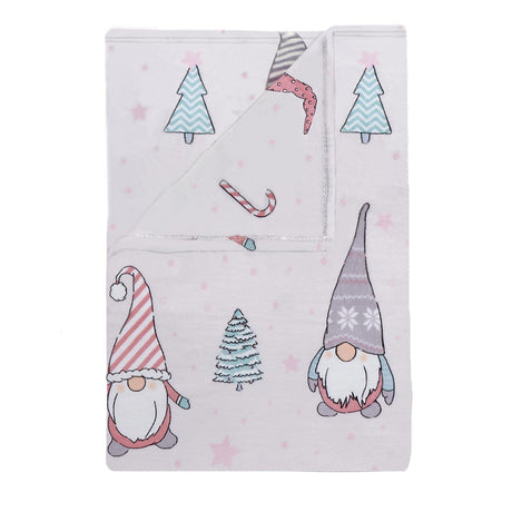 Christmas Festive Gnomes Throw 130cm x 170cm by Catherine Lansfield