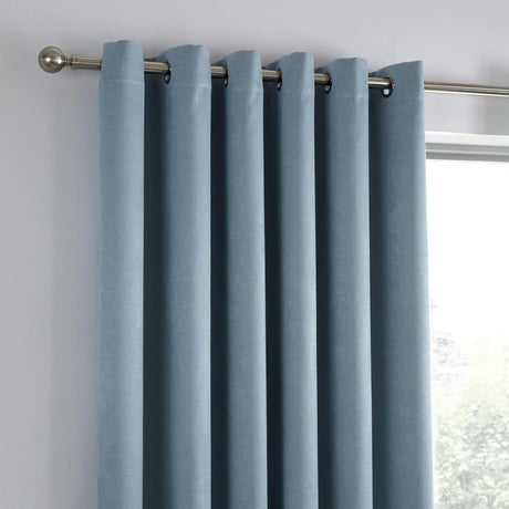 Strata Dim Out Woven Thermal Eyelet Curtains by Fusion