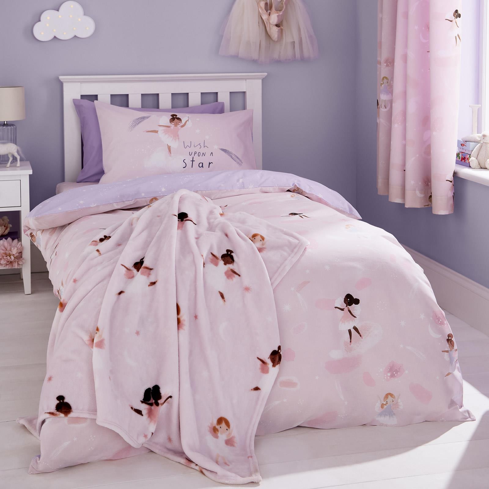 Twin Duvet Duvet Sets For Girls Reversible Ballerina Fairy Kids