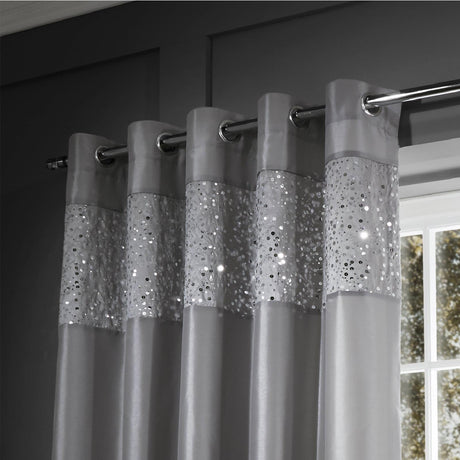 Glitzy Eyelet Curtains by Catherine Lansfield