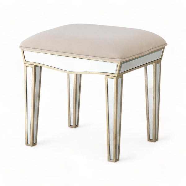 Ana Champagne Dressing Table Stool
